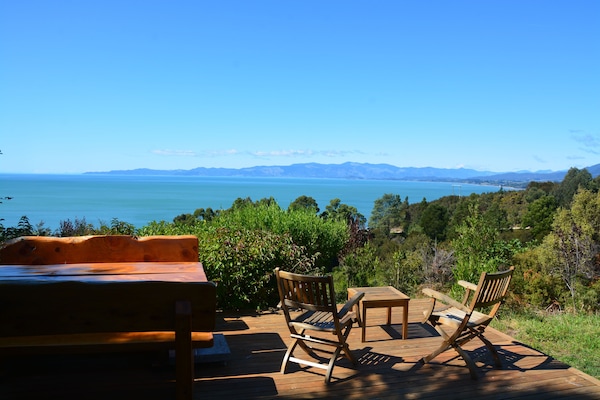 View over Golden Bay from the shared sundeck
