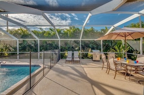 A heated pool