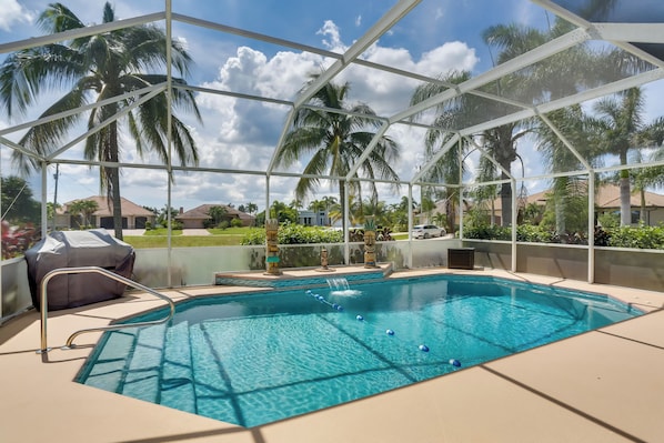 A heated pool