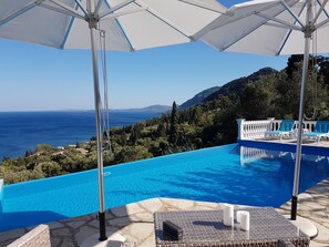 Outdoor pool, an infinity pool - Prestige Villas | EAST COAST | Villa with Infinity Pool & Stunning View (Corfu)