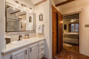 Bathtub, hair dryer, towels