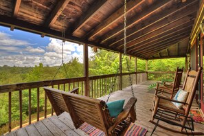 Chalet rustique, Plusieurs lits, non-fumeur | Terrasse/patio
