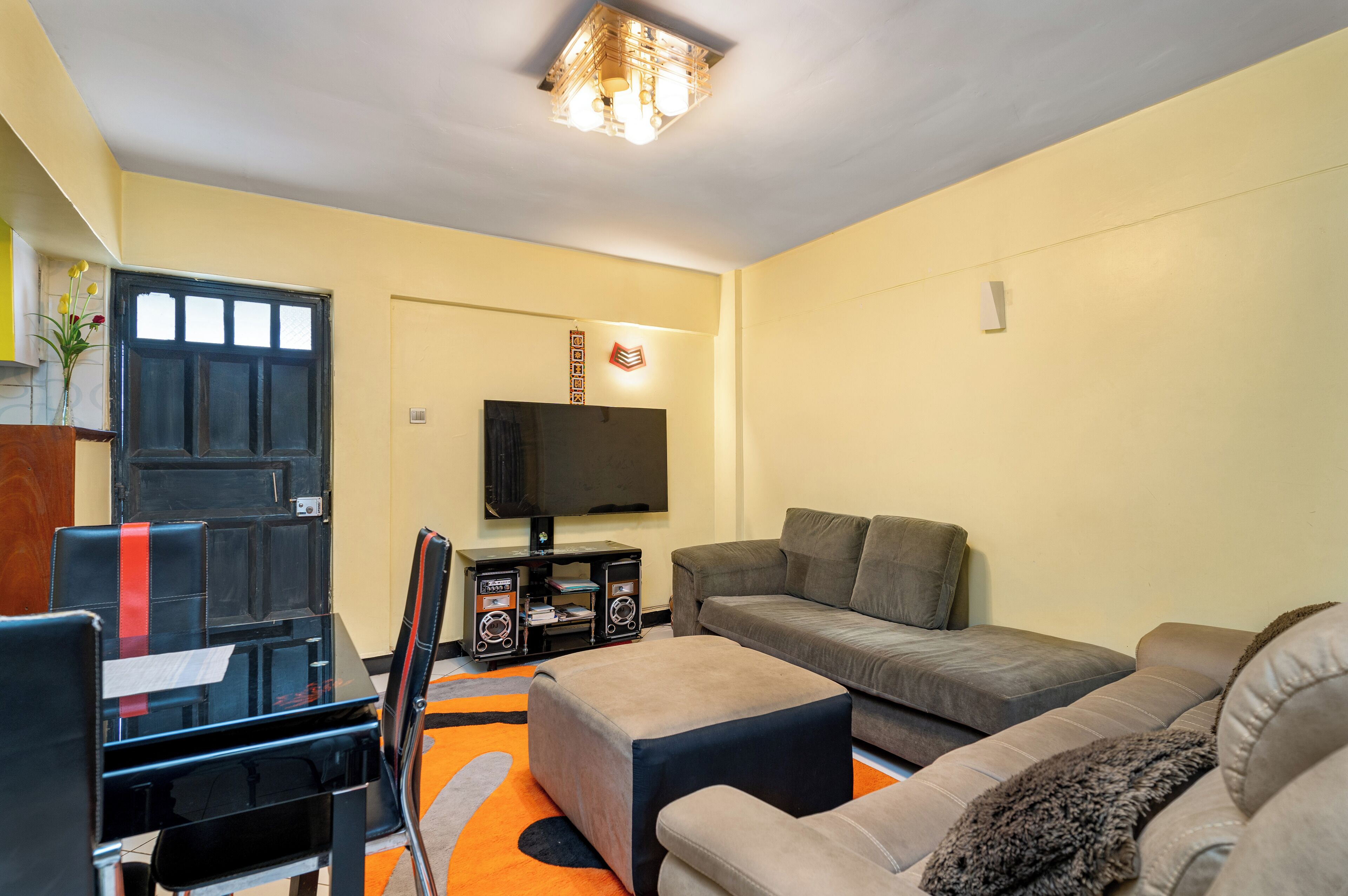 Family Apartment, 1 Bedroom | Living area | Flat-screen TV