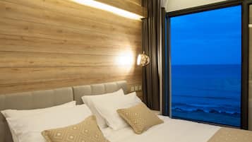 Utsikt mot strand/hav