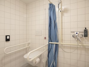 Shower, towels, soap, shampoo - B&B HOTEL Düren (Dueren)