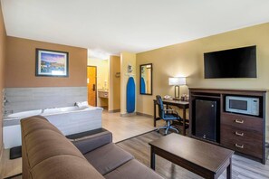 Suite, 1 King Bed, Non Smoking | Hypo-allergenic bedding, desk, laptop workspace, blackout drapes