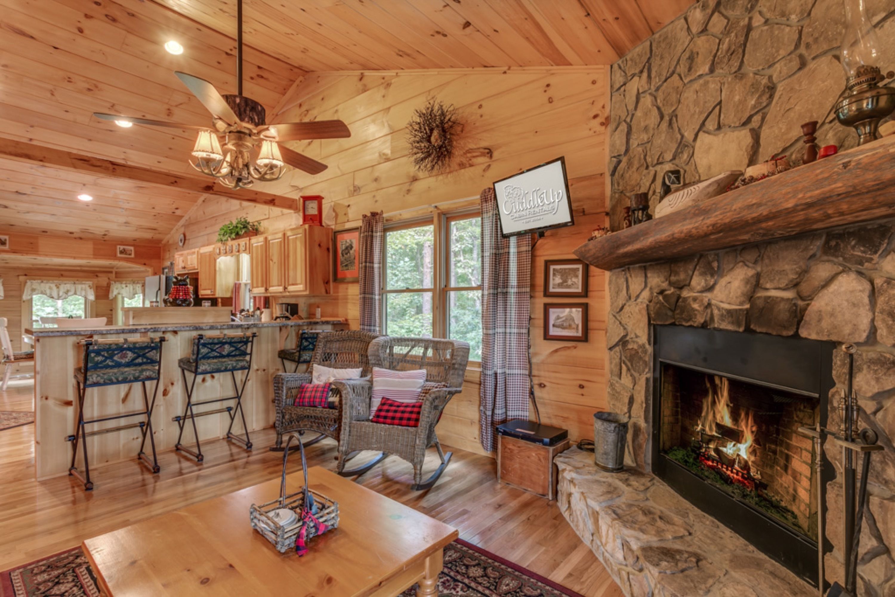 Cabin, Multiple Beds, Non Smoking | Living room | Flat-screen TV