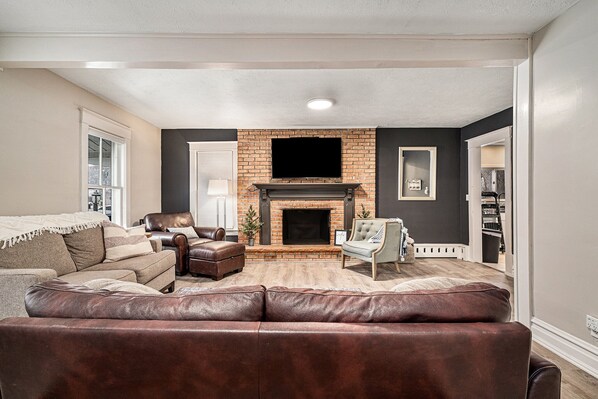 TV, DVD player, books