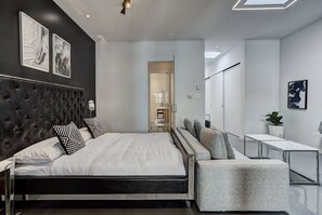 1 bedroom, memory foam beds, iron/ironing board, travel crib