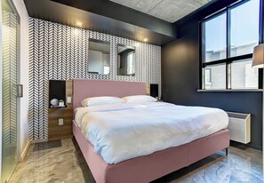 1 bedroom, memory foam beds, iron/ironing board, travel crib