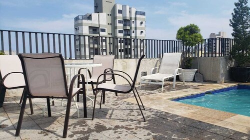 Duplex Penthouse with 4 Bedrooms Guaruja/Enseada SP with Private Pool and Barbecue Area