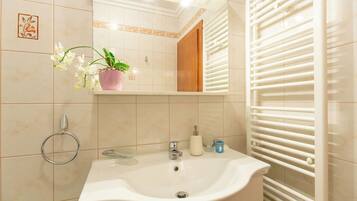 Hair dryer, towels