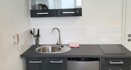 1-Zimmer- Apartment mit Küchenzeile, großem TV und Dusche/WC, 20qm