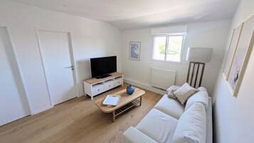 Télévision, lecteur de DVD, livres, chaßne hi-fi