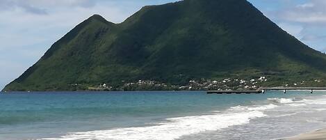Beach nearby, sun loungers