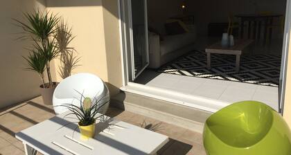 Appartement T4 tout confort avec terrasses et parking Ă 5 mn Ă pied de la gare