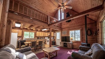 Smart-TV, Kamin, DVD-Player, BĂŒcher