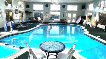Indoor pool, a heated pool