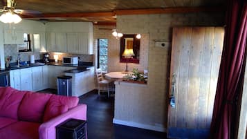 Smart TV, fireplace, video games, books