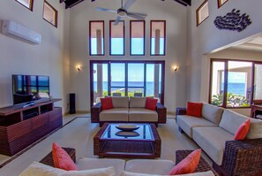 Smart TV, DVD player, books, stereo