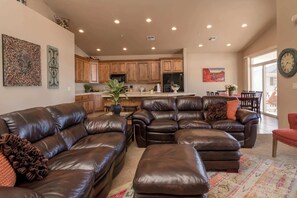 TV, fireplace, offices - Sunset Peak 1810 with Water Park, Family Friendly (St. George)