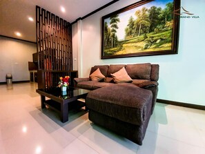 2-Bedroom Pool Villa | Living area | 42-inch LCD TV with cable channels, TV - Nai Harn Grand Villa (Rawai)