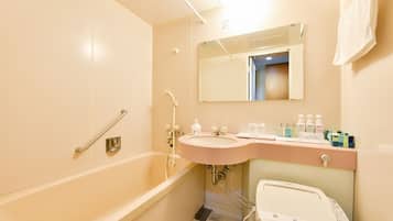 Free toiletries, hair dryer, slippers, electronic bidet