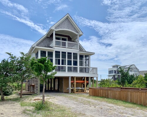 Adicus House: In der Nähe der Strände von Ocracoke, Panoramablick von Decks