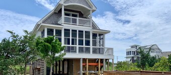 Adicus House: Tæt på Ocracoke strande, panoramaudsigt fra dæk