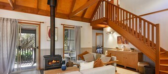 The Lodge Blackheath | Cerca del parque nacional con chimenea.