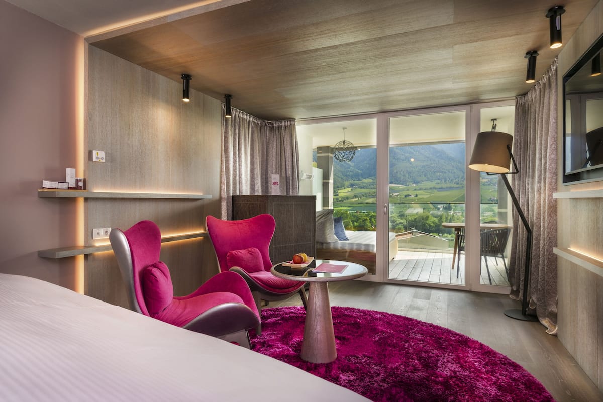 Romantic Suite, Mountain View | Living area | Flat-screen TV, DVD player