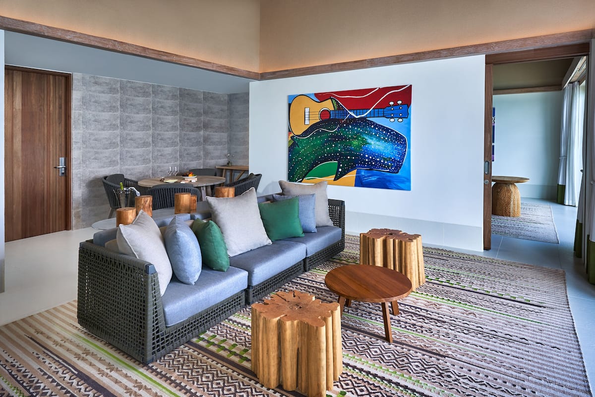 Rock Royalty Overwater 2-Bedroom Private Pool Villa | Premium bedding, minibar, in-room safe, individually decorated