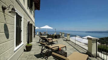 Junior Suite, Terrace, Sea View | Terrace/patio