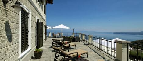 Junior Suite, Terrace, Sea View | Terrace/patio