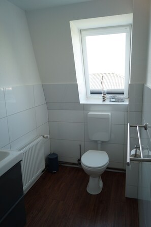 Condo | Bathroom | Shower, hair dryer, towels