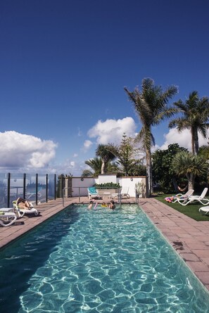 A heated pool