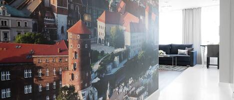 Departamento | 1 habitación, tabla de planchar con plancha, wifi gratis y ropa de cama