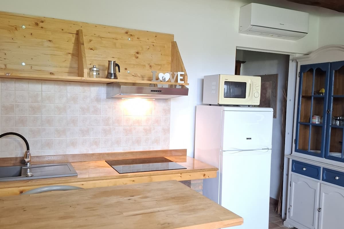 Appartamento Comfort, 1 camera da letto, vista giardino, al piano terra | 3 camere, copriletto in piuma, ferro/asse da stiro, Wi-Fi gratuito