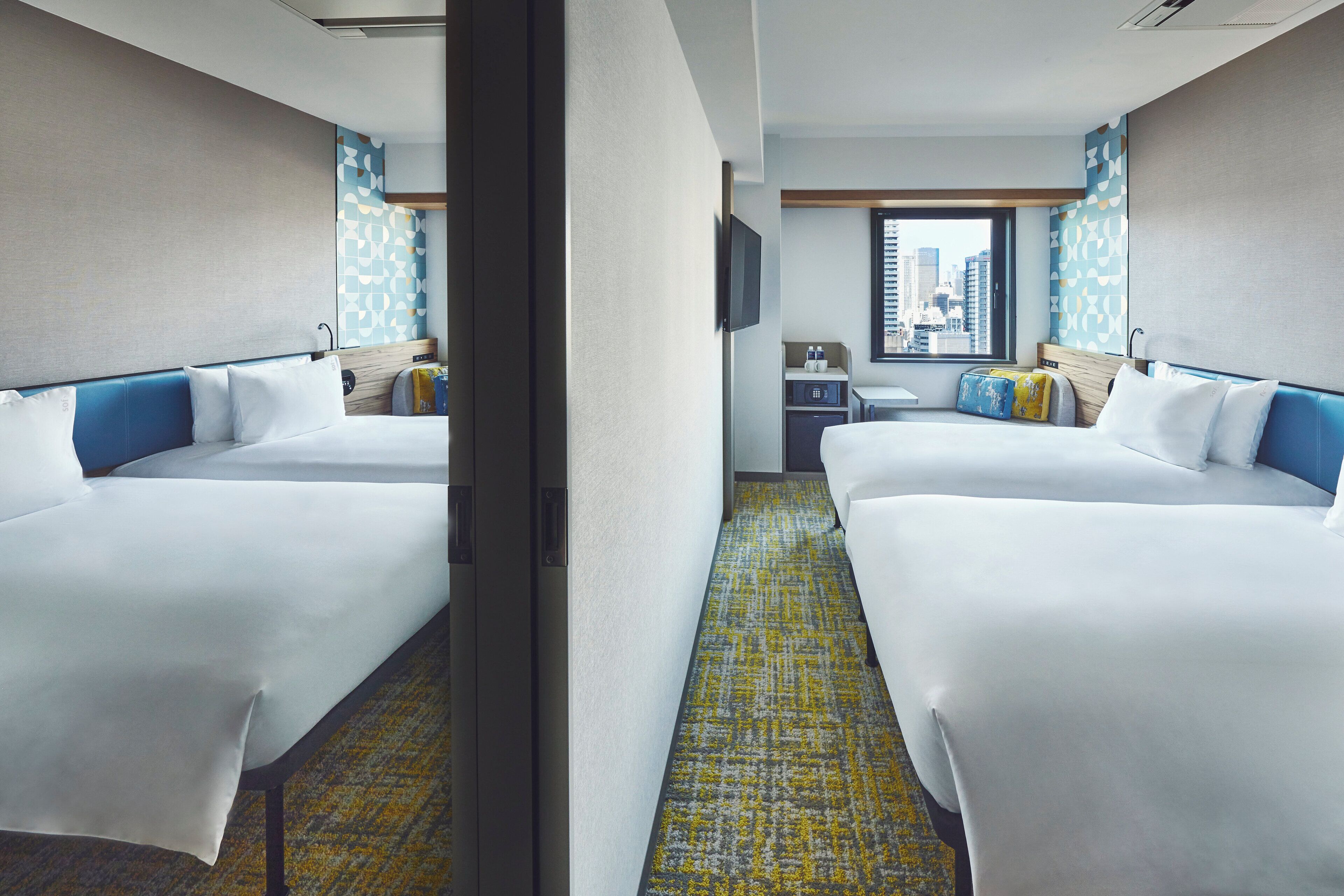 Cofres nos quartos, escrivaninha, espaço de trabalho para notebook