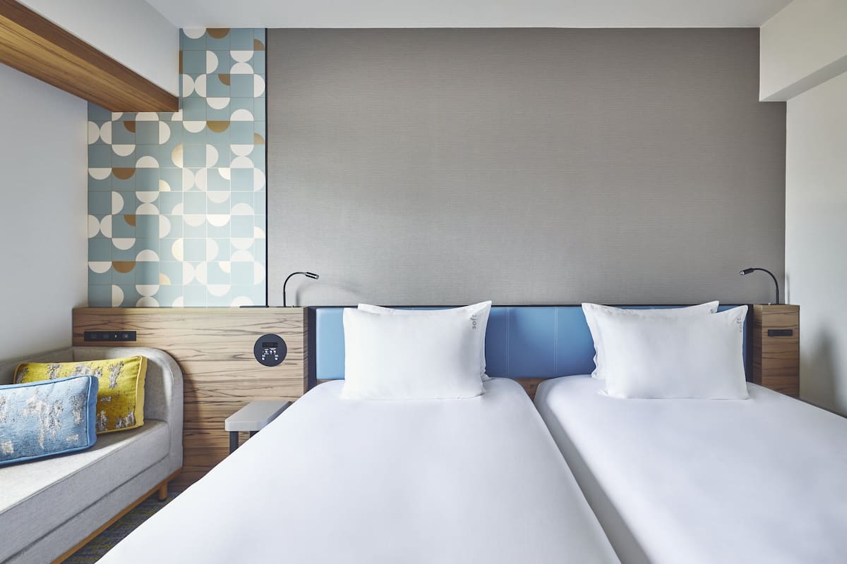In-room safe, desk, laptop workspace, blackout curtains