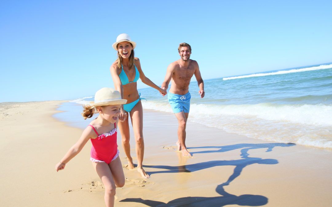 Am Strand, weißer Sandstrand