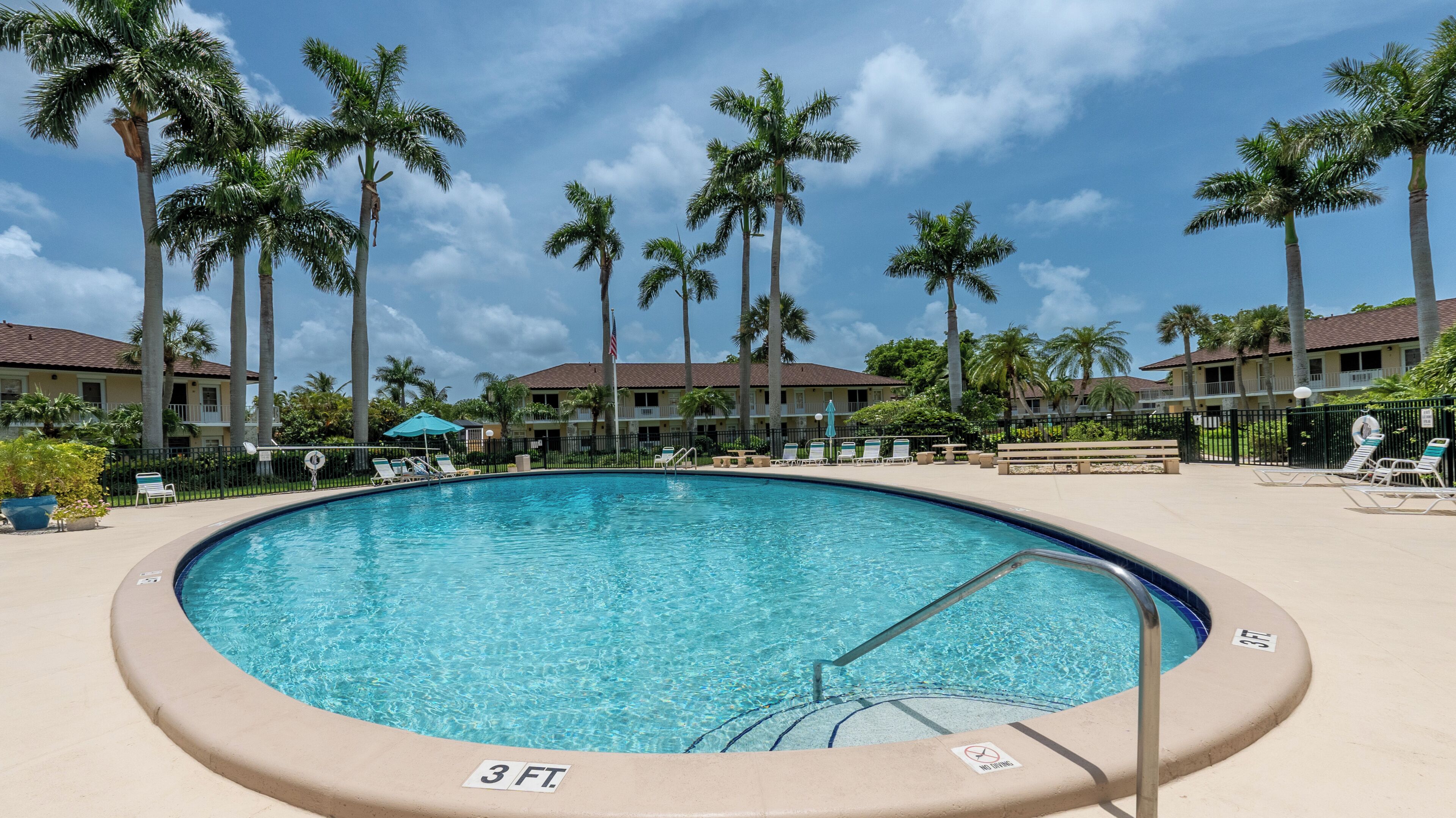 A heated pool