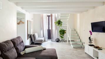 Apartment, 1 Double Bed with Sofa bed | Living room | Smart TV
