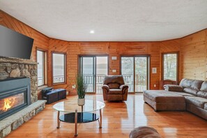 TV, fireplace, video games