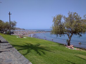 Vlak bij het strand