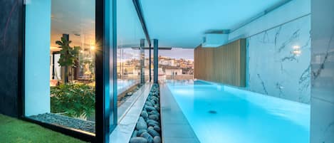 Indoor pool, a heated pool