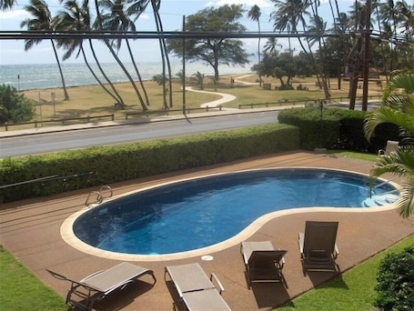 Pool. Location, location, location! Ocean view! Swimming & surfing within steps!