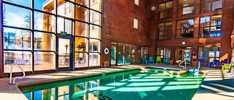 Indoor pool, a heated pool
