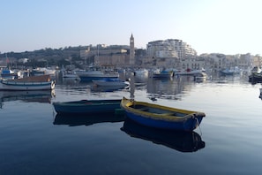 Enjoy serene harbor views and tranquil atmosphere.