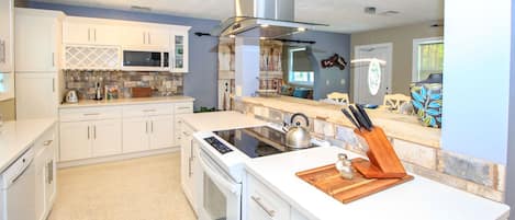 Private kitchen | Fridge, microwave, stovetop, dishwasher